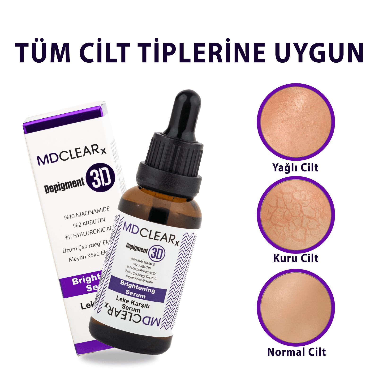 MDCLEARx "DEPİGMENT 3D" LEKE KARŞITI AYDINLATICI SERUM - Görsel 3